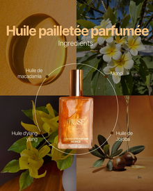 Huile pailletée parfumée